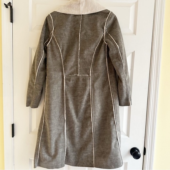 Anthropologie Amadi Camilla Faux Suede Longline Open Jacket Western Boho Small - Picture 5 of 10